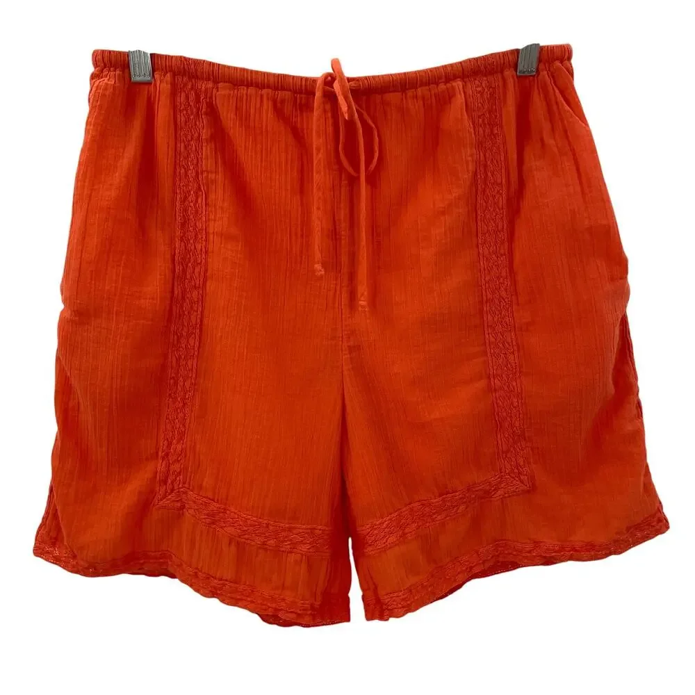 Free People Seaside Shorts Scarlet Ibis Red S - Picture 3 of 8